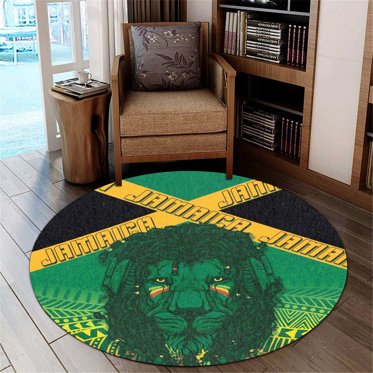 jamaica-off-shoulder-round-carpet-rastafari-lion-mix-kente