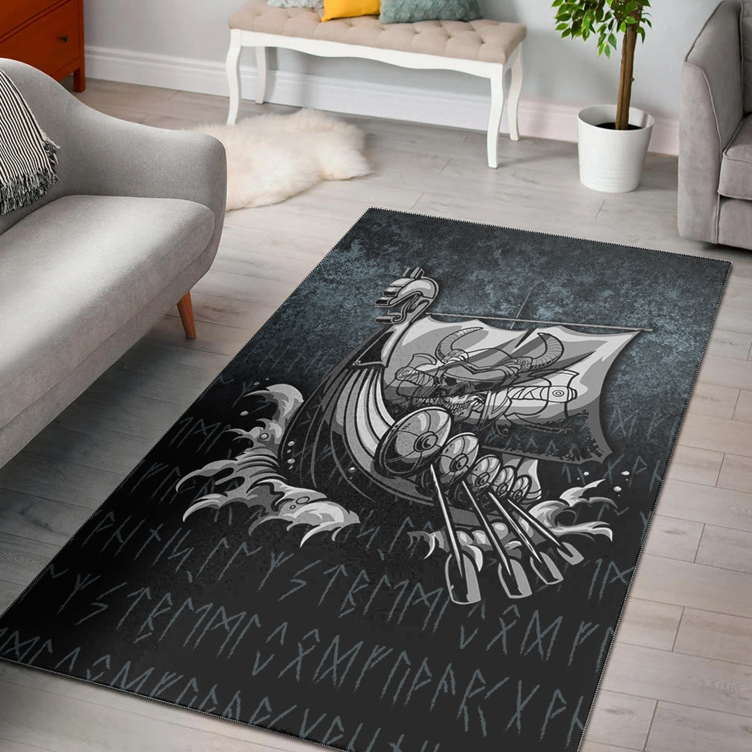Wonder Print Shop Area Rug - Victory or Valhalla Drakkar Area Rug RLT12 - Wonder Print Shop