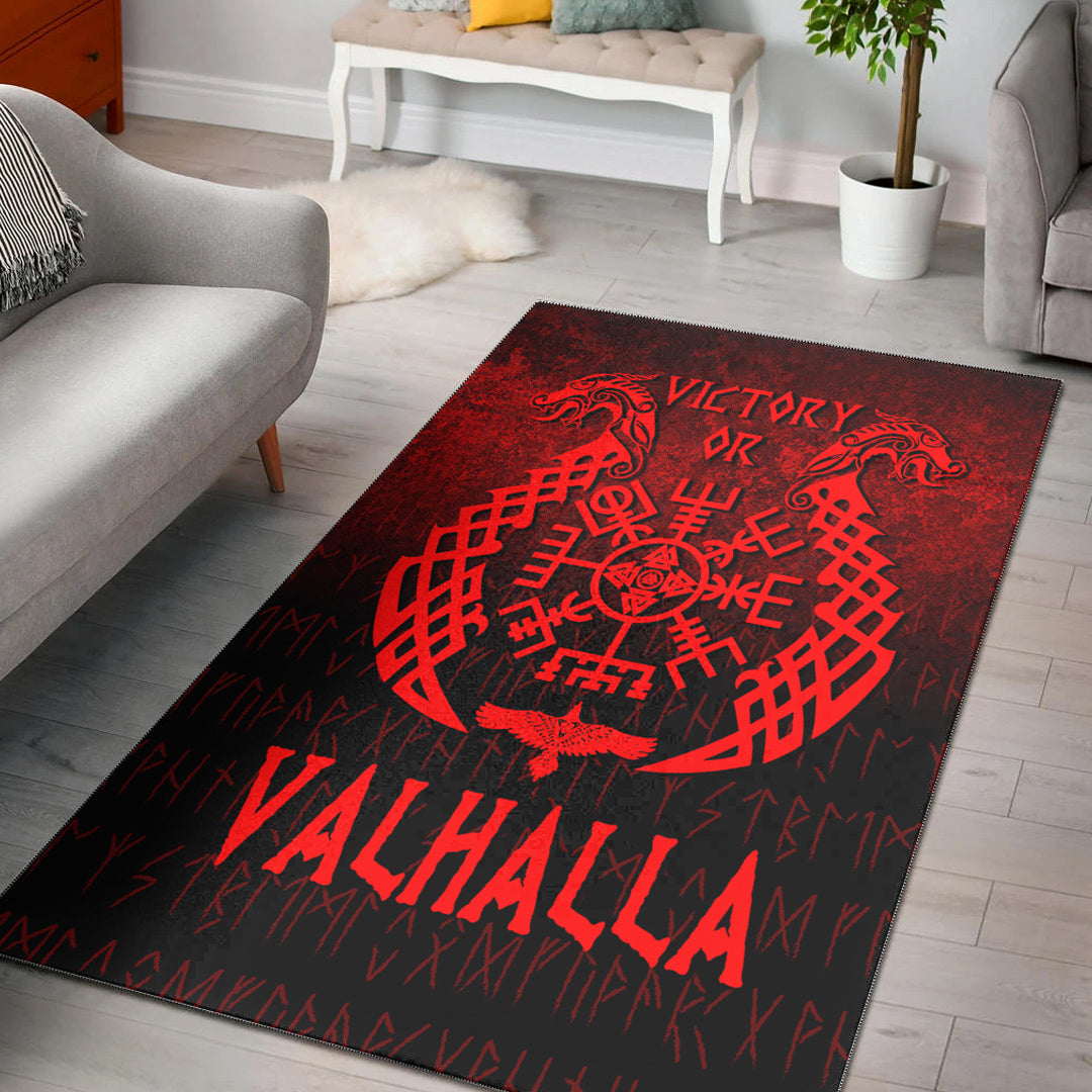 Wonder Print Shop Area Rug - Victory or Valhalla - Red Version Area Rug RLT12 - Wonder Print Shop