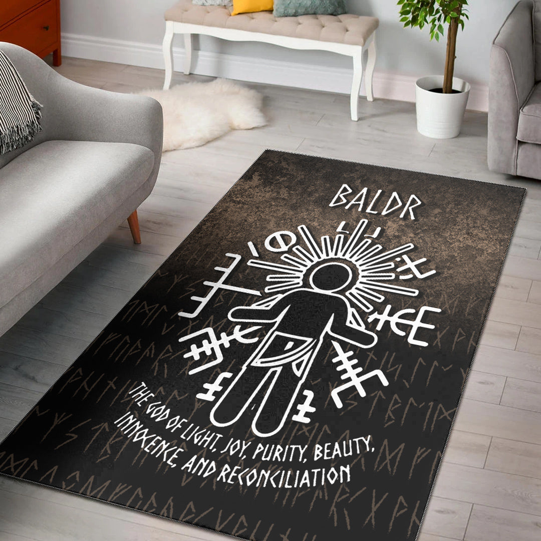 Wonder Print Shop Area Rug - Baldr God Area Rug RLT12 - Wonder Print Shop