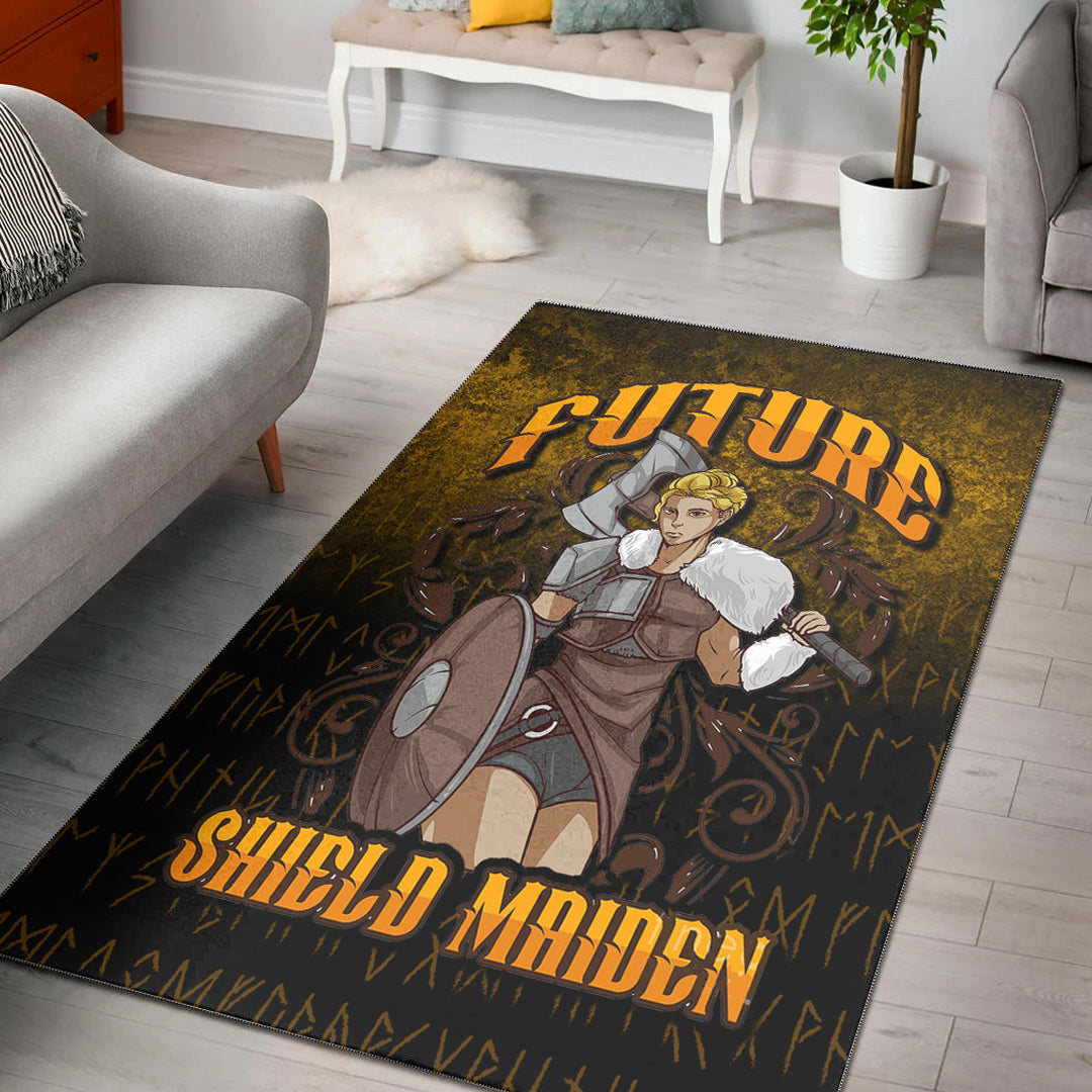 Viking Area Rug Im Viking Future Shield Maiden Area Rug RLT12 - Wonder Print Shop