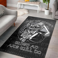 Viking Area Rug Why Use Words? When An Axe Will Do Area Rug RLT12 - Wonder Print Shop