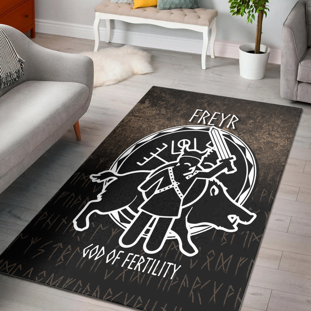 Wonder Print Shop Area Rug - Freyr God Of Fertility Area Rug RLT12 - Wonder Print Shop