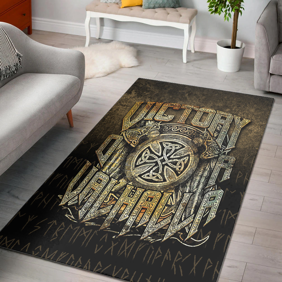 Wonder Print Shop Area Rug - Victory or Valhalla Area Rug RLT12 - Wonder Print Shop