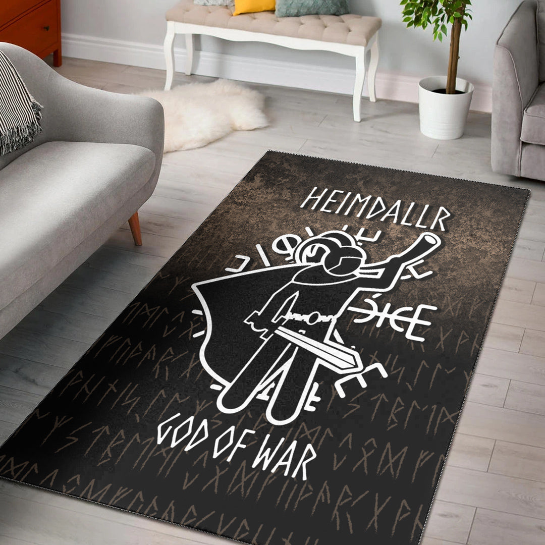 Wonder Print Shop Area Rug - Heimdallr God Of War Area Rug RLT12 - Wonder Print Shop