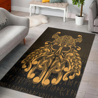 Viking Area Rug Vikings Odin Valhalla Gold Version Area Rug RLT12 - Wonder Print Shop