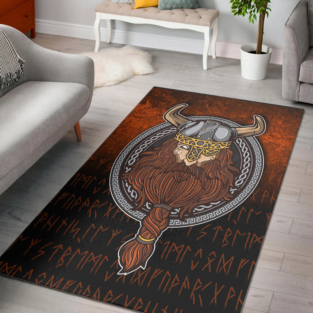 Viking Area Rug Viking Warrior Odin Valhalla Area Rug RLT12 - Wonder Print Shop