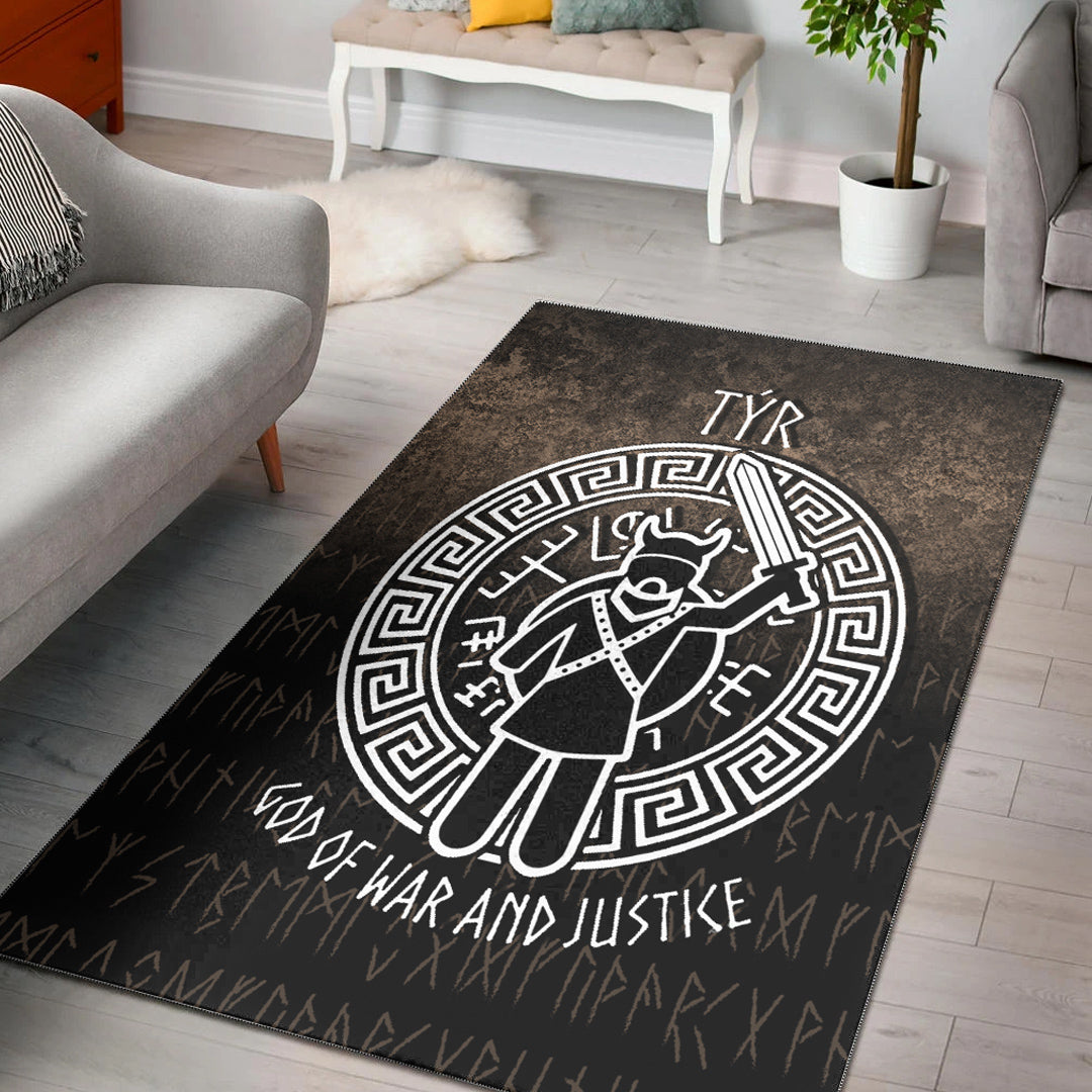 Wonder Print Shop Area Rug - Tyr God Of War and Justice Area Rug RLT12 - Wonder Print Shop