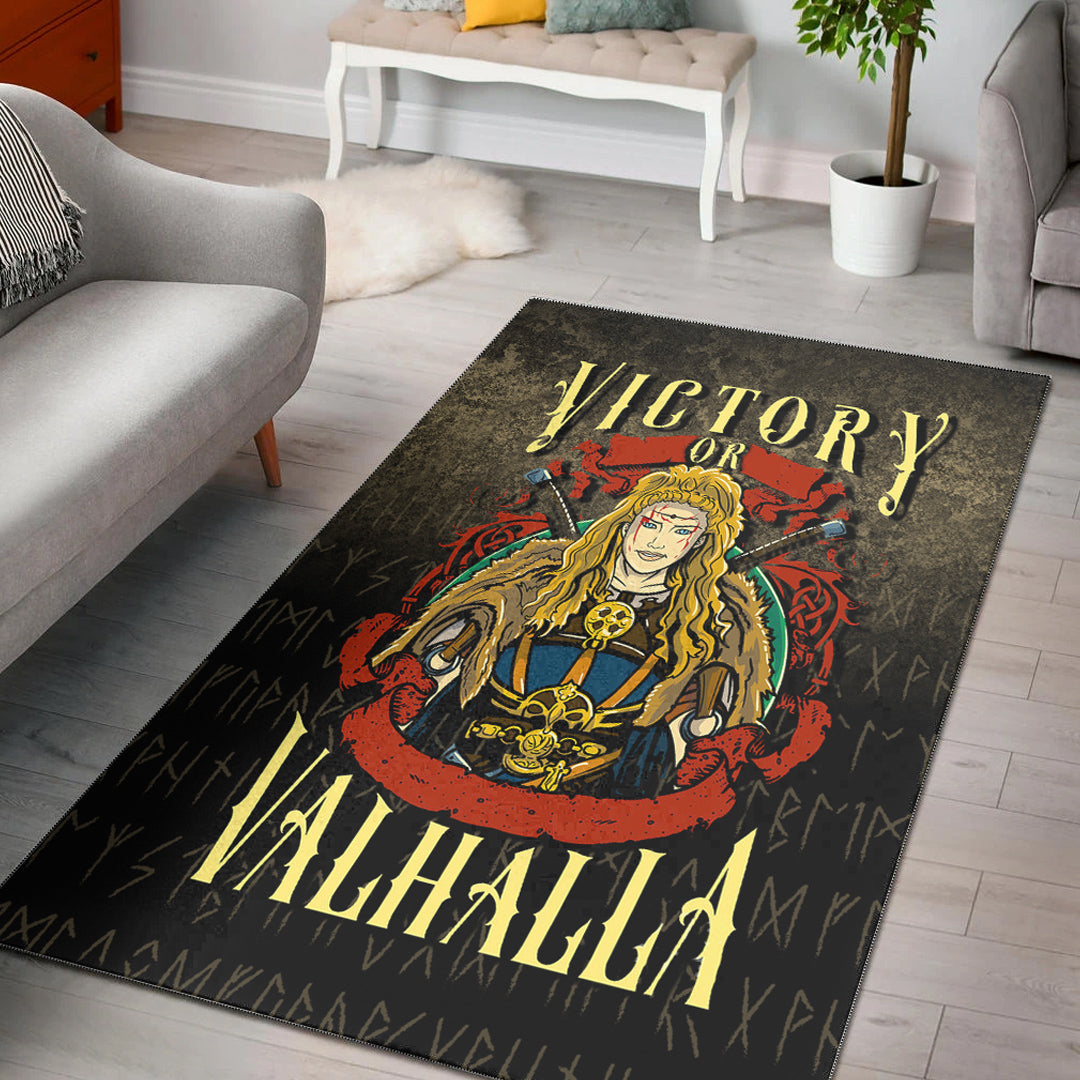 Wonder Print Shop Area Rug - Victory or Valhalla Area Rug RLT12 - Wonder Print Shop