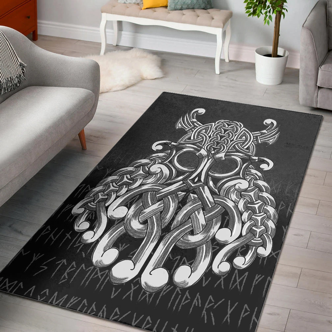 Viking Area Rug Vikings Odin Valhalla Area Rug RLT12 - Wonder Print Shop