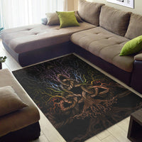 Viking Area Rug Colorful Tree Of Life With Triquetra Area Rug RLT12 - Wonder Print Shop