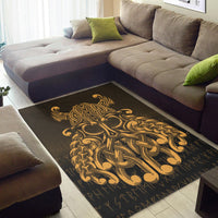 Viking Area Rug Vikings Odin Valhalla Gold Version Area Rug RLT12 - Wonder Print Shop