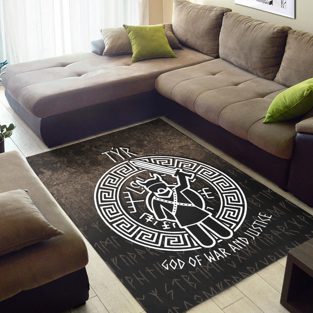 Wonder Print Shop Area Rug - Tyr God Of War and Justice Area Rug RLT12 - Wonder Print Shop