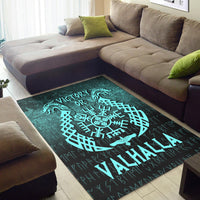Wonder Print Shop Area Rug - Victory or Valhalla - Cyan Version Area Rug RLT12 - Wonder Print Shop