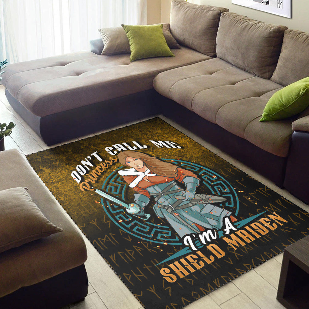 Viking Area Rug Im A Shield Maiden Area Rug RLT12 - Wonder Print Shop