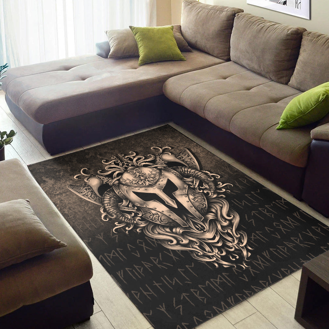 Viking Area Rug The Armor Of Viking Gold Version Area Rug RLT12 - Wonder Print Shop