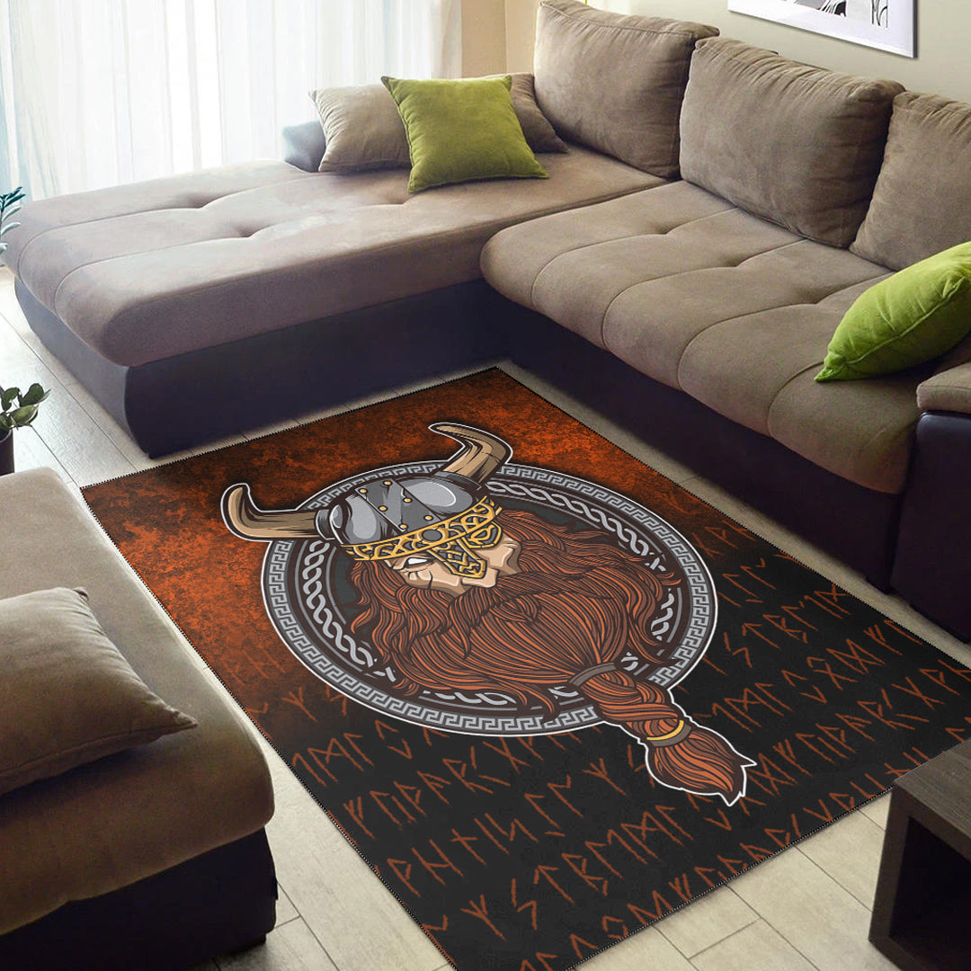 Viking Area Rug Viking Warrior Odin Valhalla Area Rug RLT12 - Wonder Print Shop