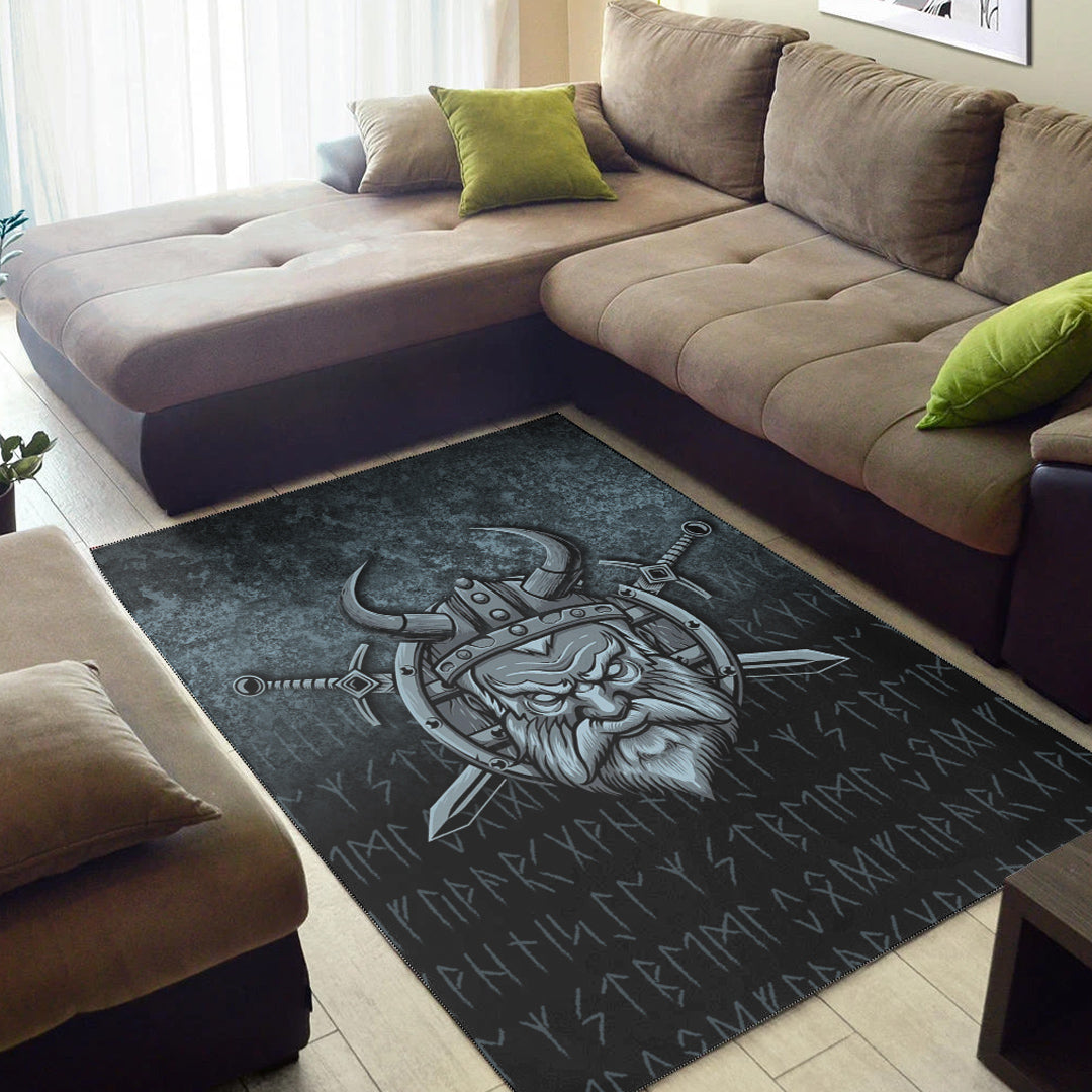 Wonder Print Shop Area Rug - Victory or Valhalla Warrior Area Rug RLT12 - Wonder Print Shop