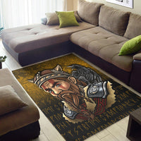 Viking Area Rug Viking Warrior Odin Valhalla Raven Area Rug RLT12 - Wonder Print Shop