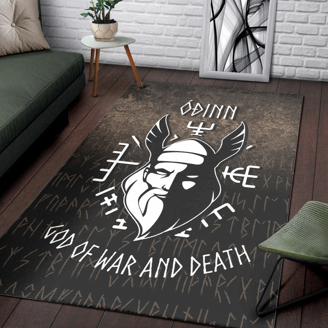 Wonder Print Shop Area Rug - Odin God Of War and Death Area Rug RLT12 - Wonder Print Shop