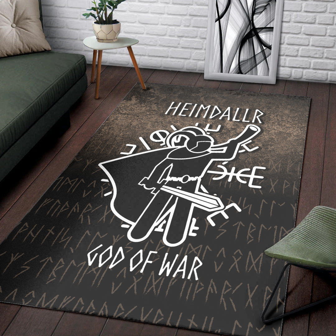 Wonder Print Shop Area Rug - Heimdallr God Of War Area Rug RLT12 - Wonder Print Shop