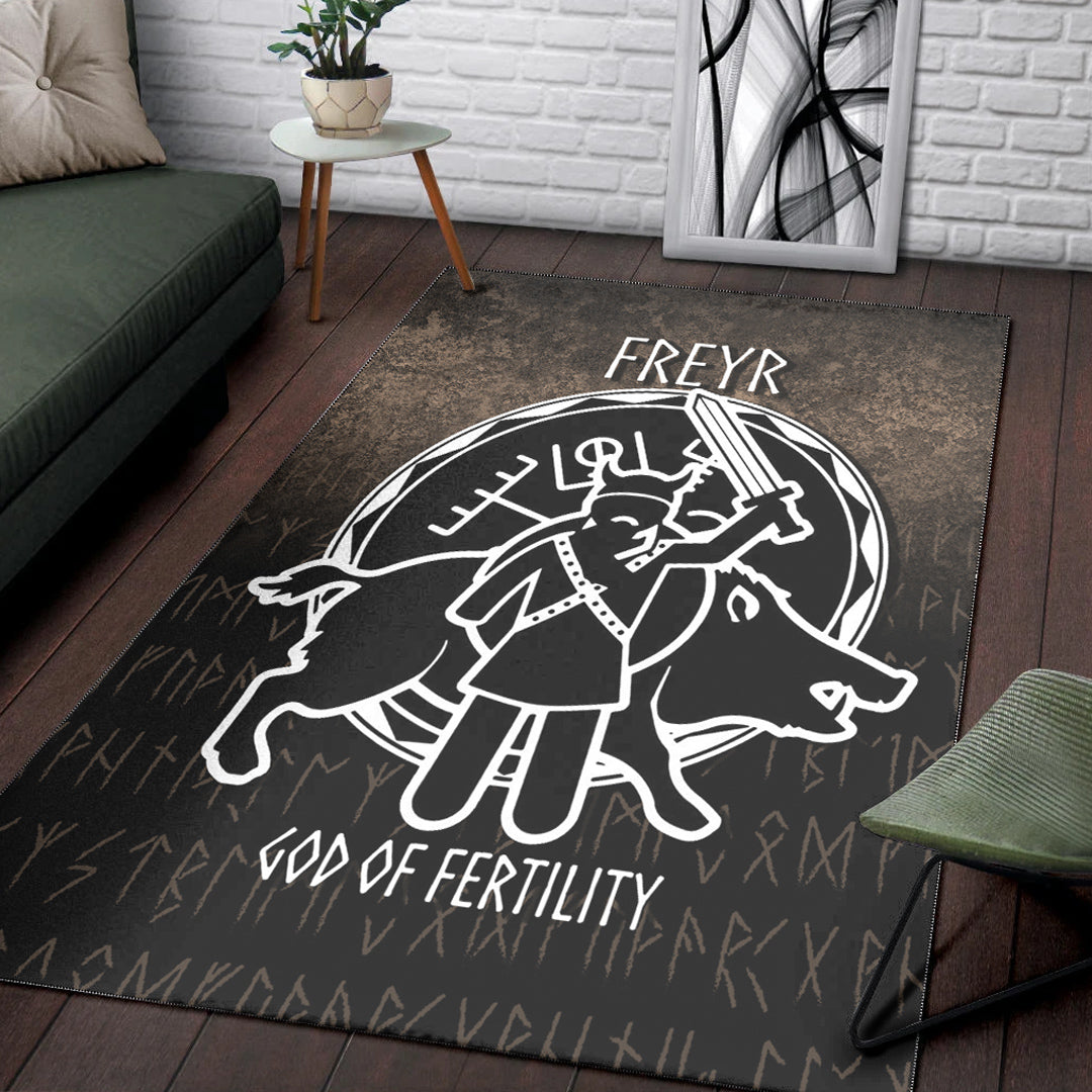 Wonder Print Shop Area Rug - Freyr God Of Fertility Area Rug RLT12 - Wonder Print Shop