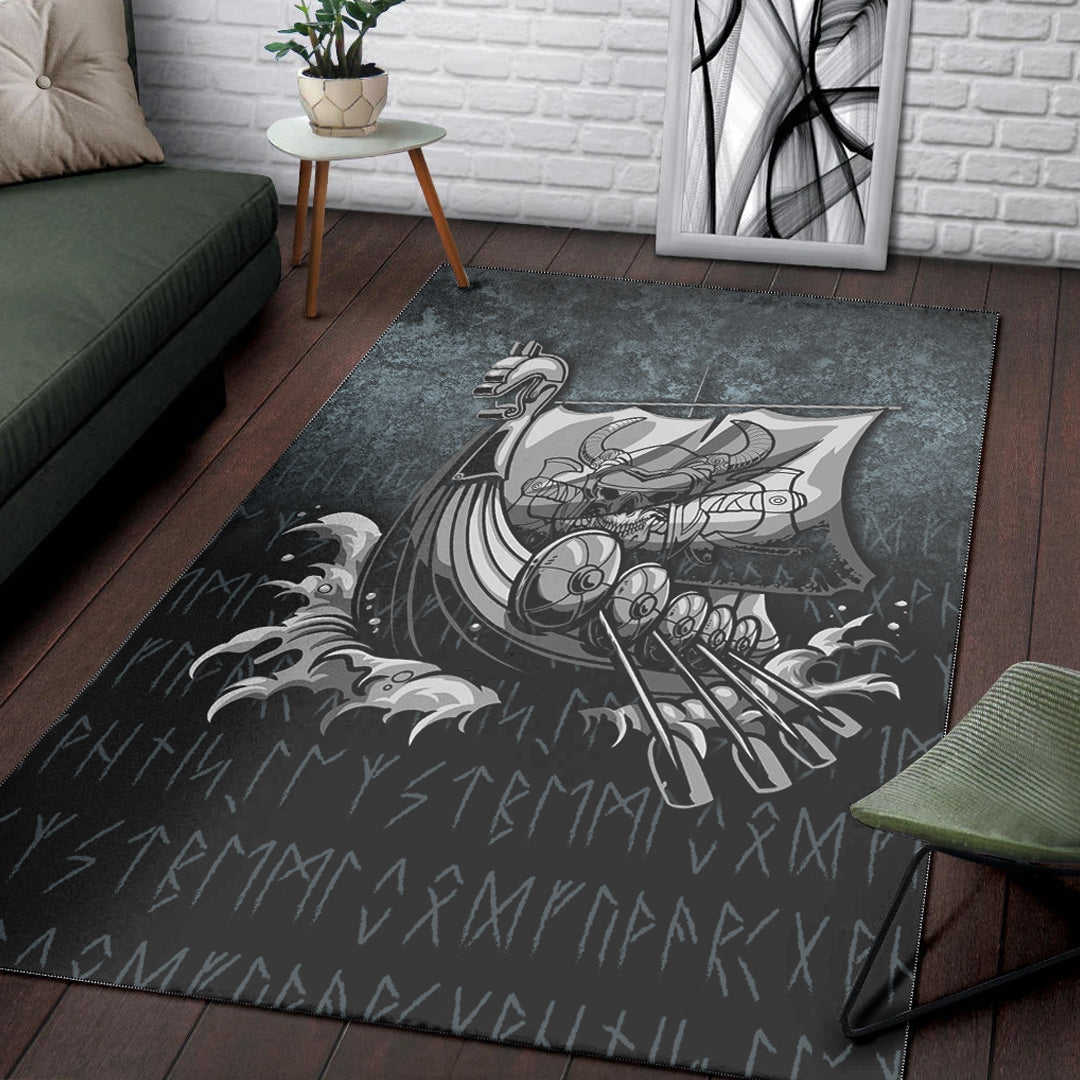 Wonder Print Shop Area Rug - Victory or Valhalla Drakkar Area Rug RLT12 - Wonder Print Shop