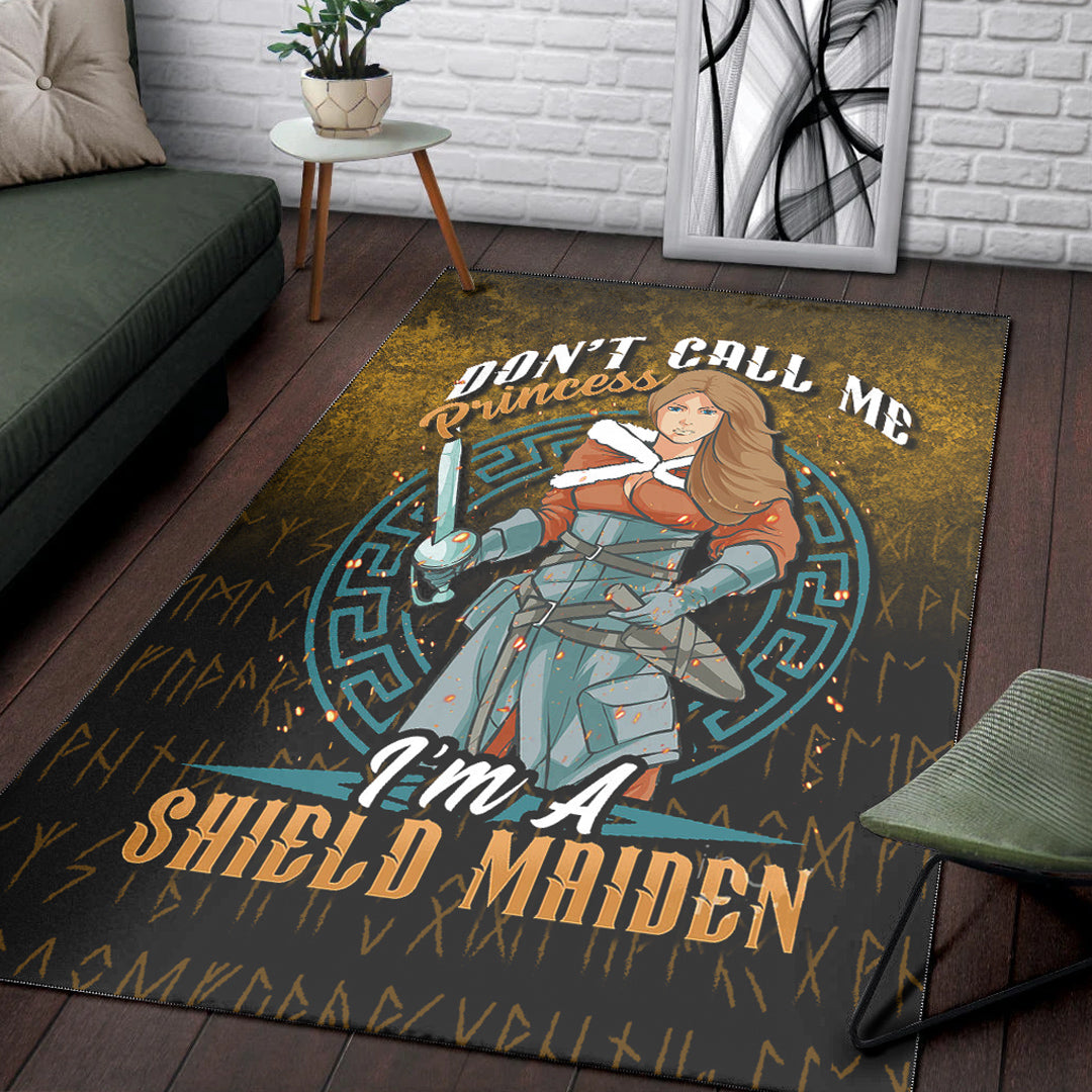 Viking Area Rug Im A Shield Maiden Area Rug RLT12 - Wonder Print Shop