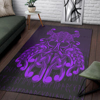 Viking Area Rug Vikings Odin Valhalla Purple Version Area Rug RLT12 - Wonder Print Shop