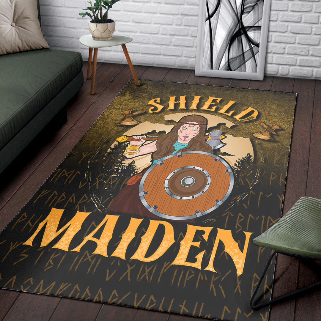 Viking Area Rug Shield Maiden Area Rug RLT12 - Wonder Print Shop
