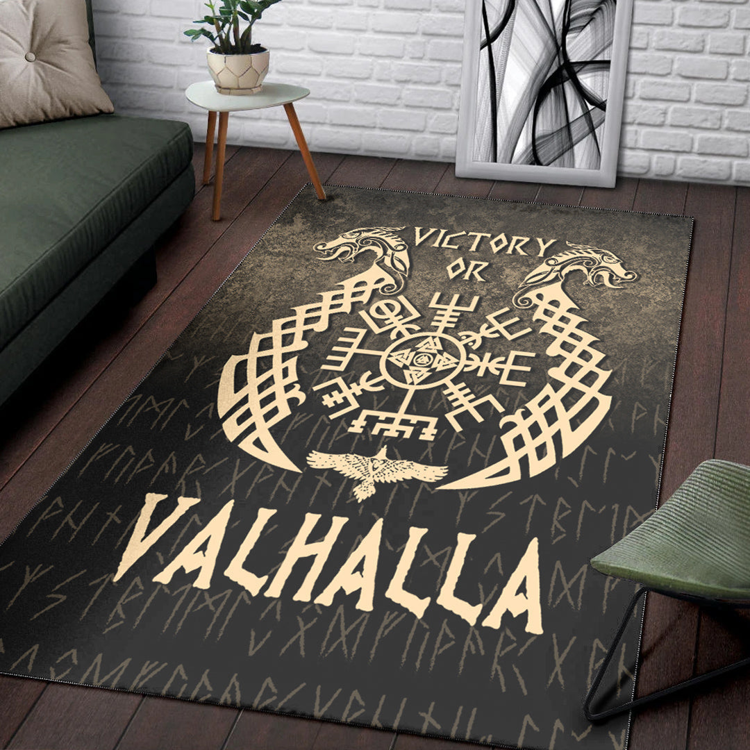 Wonder Print Shop Area Rug - Victory or Valhalla - Gold Version Area Rug RLT12 - Wonder Print Shop