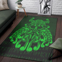 Viking Area Rug Vikings Odin Valhalla Green Version Area Rug RLT12 - Wonder Print Shop