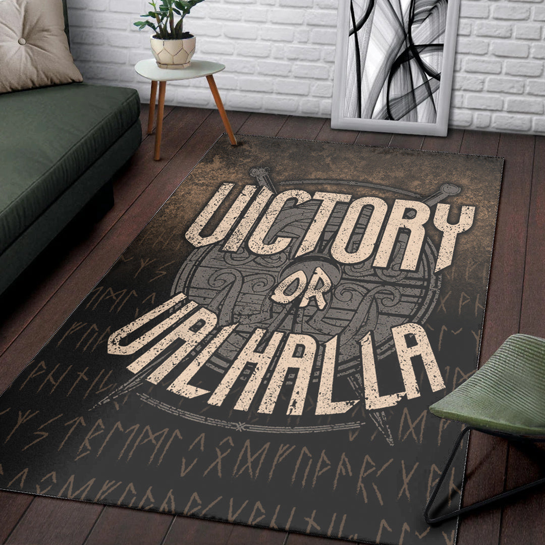 Wonder Print Shop Area Rug - Victory or Valhalla Area Rug RLT12 - Wonder Print Shop