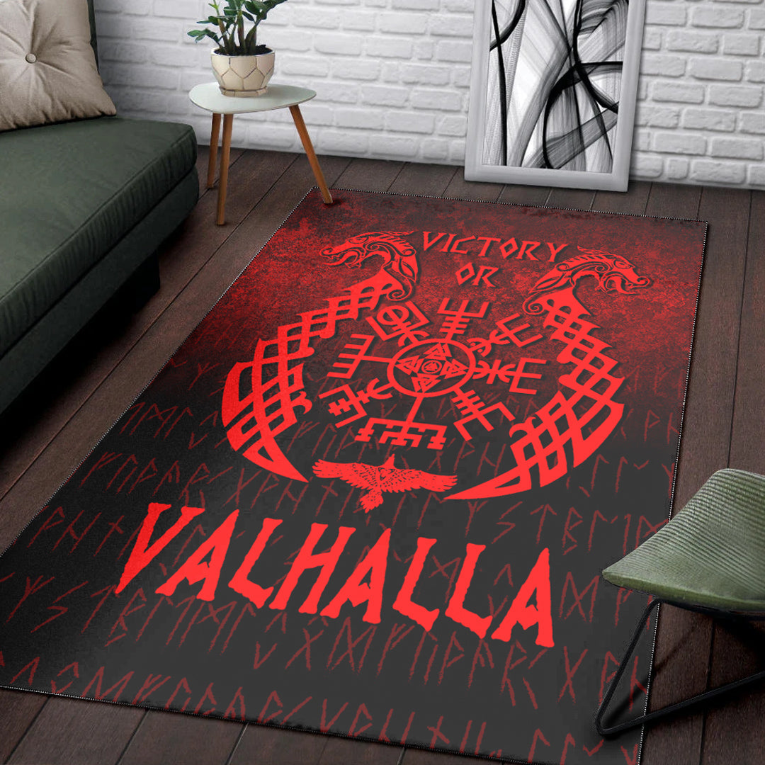 Wonder Print Shop Area Rug - Victory or Valhalla - Red Version Area Rug RLT12 - Wonder Print Shop