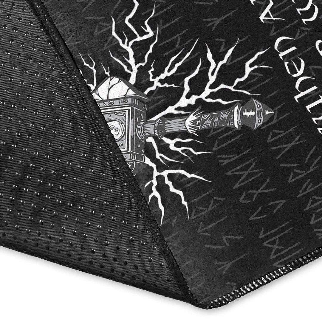 Viking Area Rug Why Use Words When An Hammer Will Do Area Rug RLT12 - Wonder Print Shop