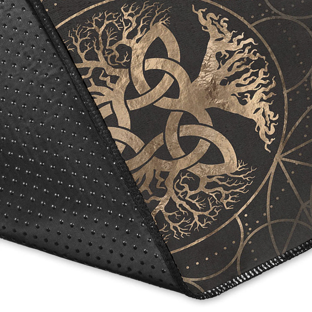 Viking Area Rug Tree Of Life Yggdrasil with Triquetra Area Rug RLT12 - Wonder Print Shop