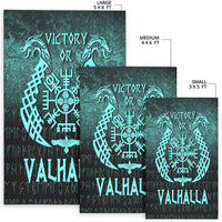 Wonder Print Shop Area Rug - Victory or Valhalla - Cyan Version Area Rug RLT12 - Wonder Print Shop