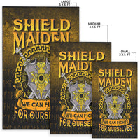 Viking Area Rug Shield Maiden We Can Fight For Ourselves Area Rug RLT12 - Wonder Print Shop