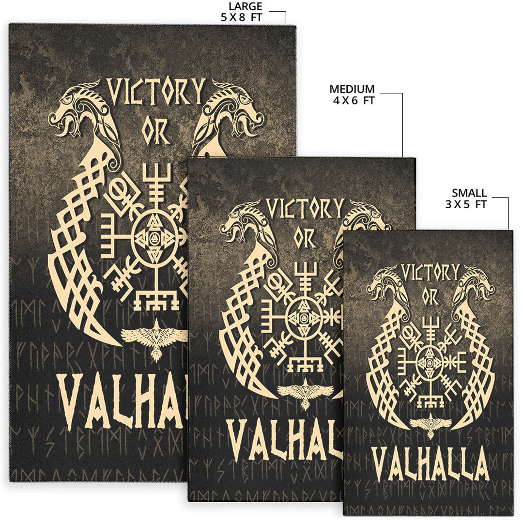 Wonder Print Shop Area Rug - Victory or Valhalla - Gold Version Area Rug RLT12 - Wonder Print Shop
