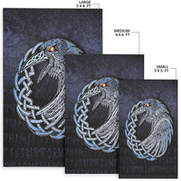 Viking Area Rug Vikings Raven Special Blue Version Area Rug RLT12 - Wonder Print Shop