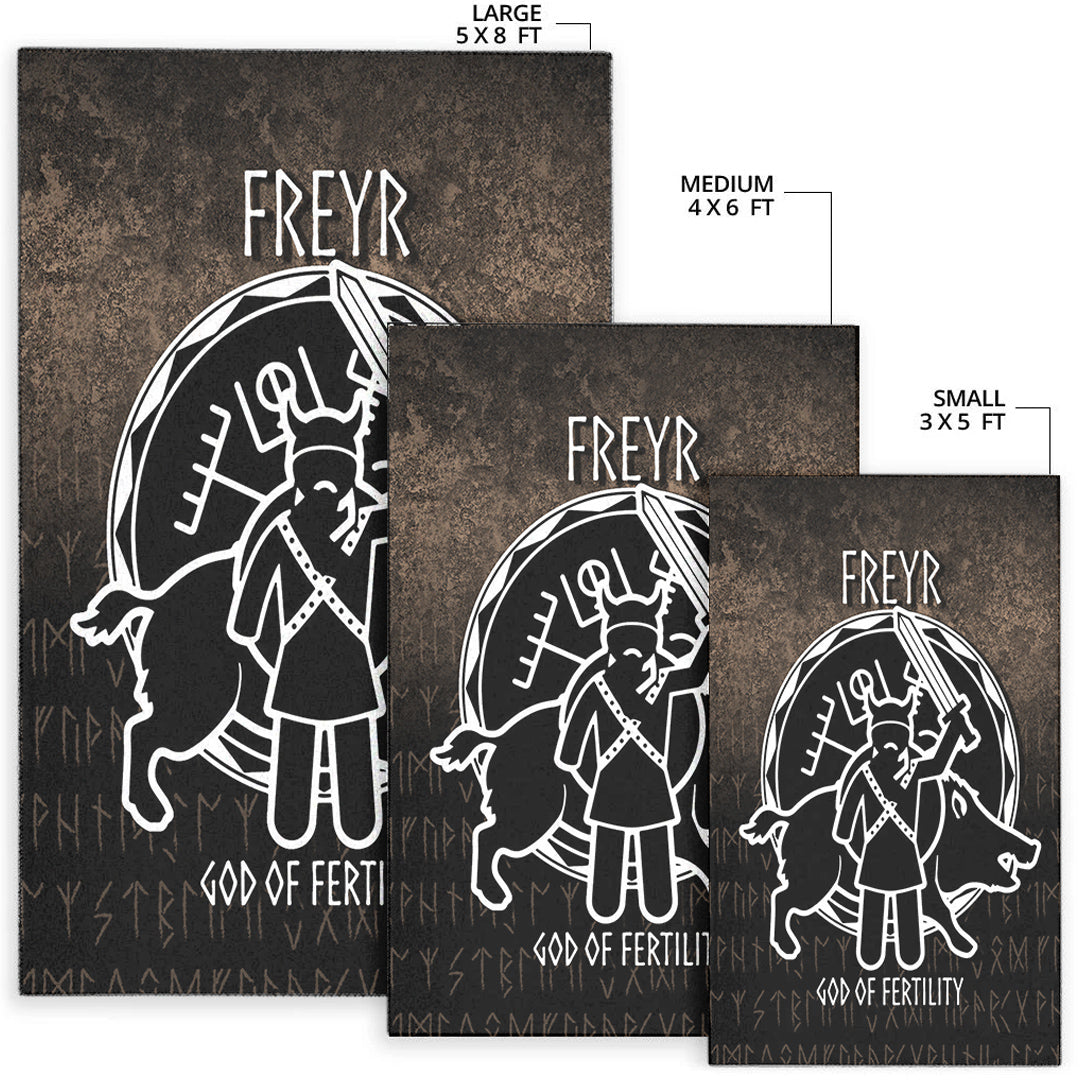 Wonder Print Shop Area Rug - Freyr God Of Fertility Area Rug RLT12 - Wonder Print Shop