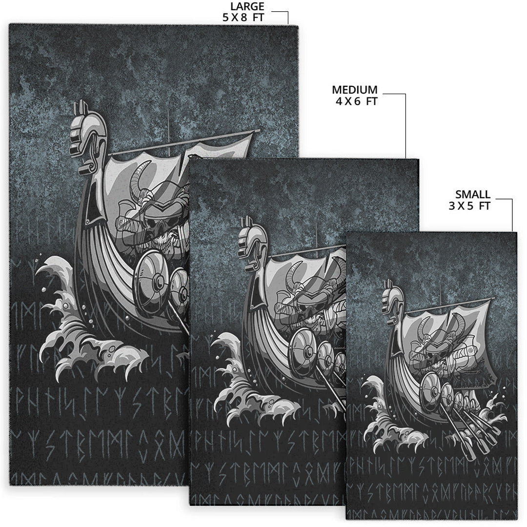 Wonder Print Shop Area Rug - Victory or Valhalla Drakkar Area Rug RLT12 - Wonder Print Shop