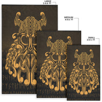 Viking Area Rug Vikings Odin Valhalla Gold Version Area Rug RLT12 - Wonder Print Shop