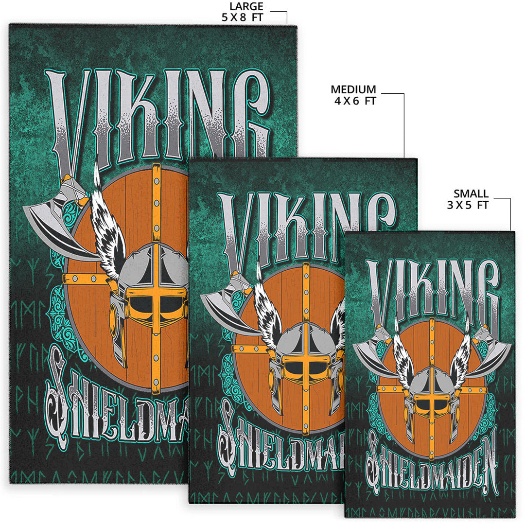 Viking Area Rug Viking Shield Maiden Area Rug RLT12 - Wonder Print Shop