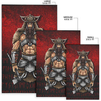 Viking Area Rug Berserker Viking Warrior Valhalla Area Rug RLT12 - Wonder Print Shop