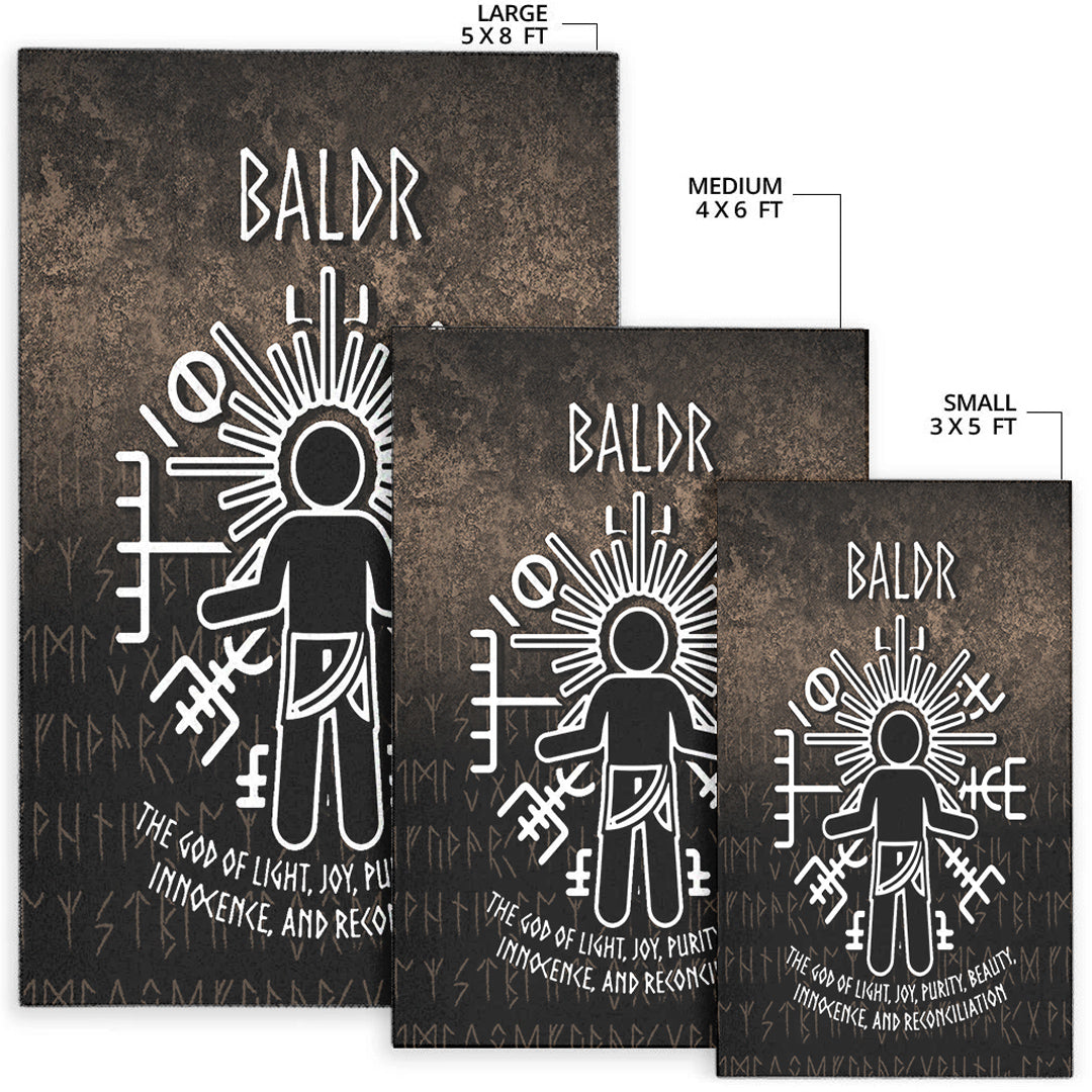 Wonder Print Shop Area Rug - Baldr God Area Rug RLT12 - Wonder Print Shop