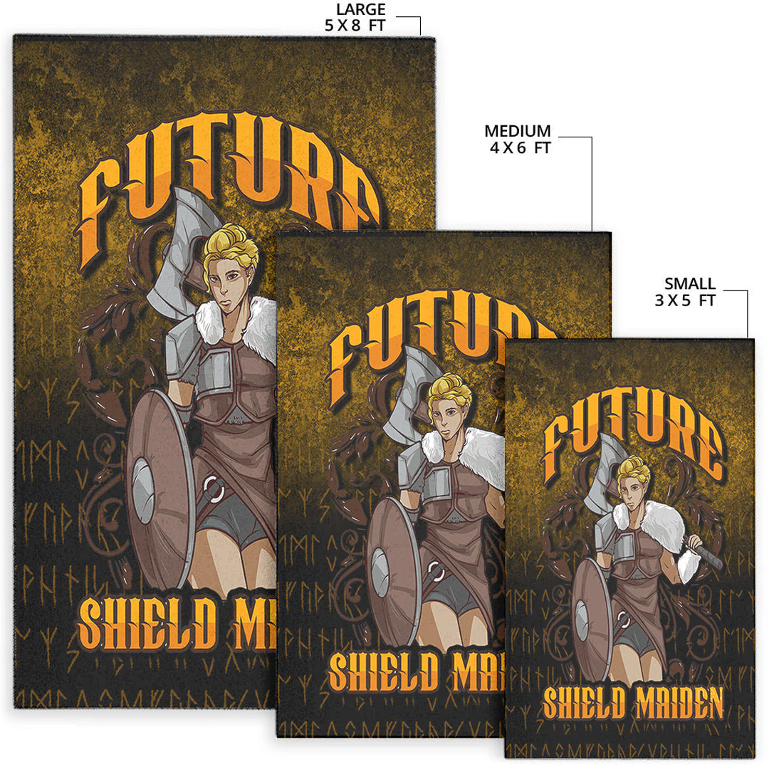 Viking Area Rug Im Viking Future Shield Maiden Area Rug RLT12 - Wonder Print Shop