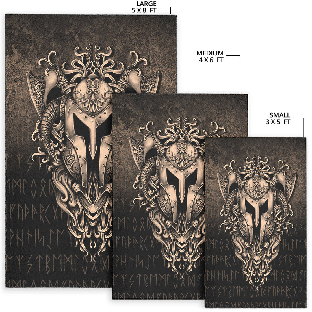 Viking Area Rug The Armor Of Viking Gold Version Area Rug RLT12 - Wonder Print Shop
