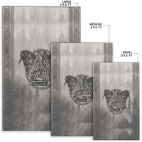 Viking Area Rug Viking Valknut and Raven Area Rug RLT12 - Wonder Print Shop