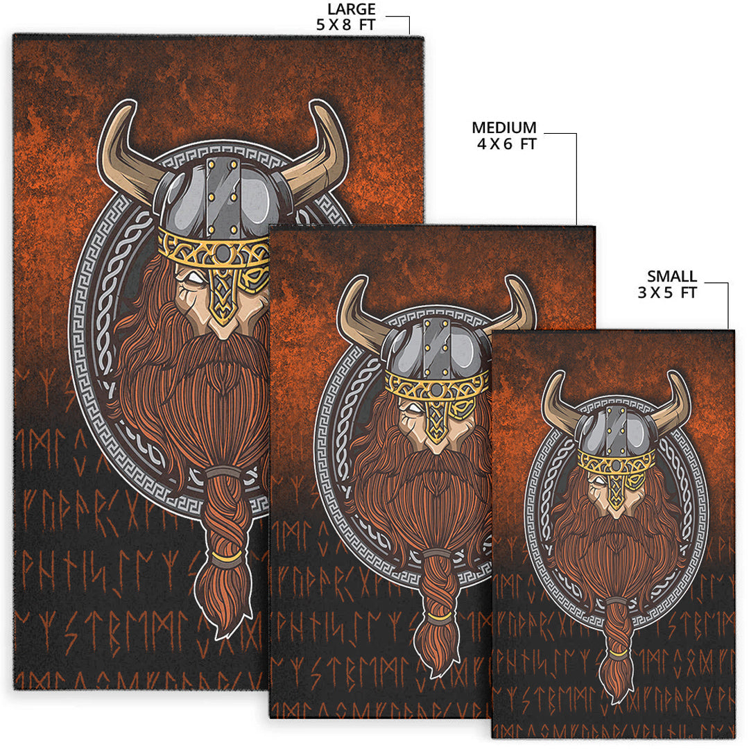 Viking Area Rug Viking Warrior Odin Valhalla Area Rug RLT12 - Wonder Print Shop